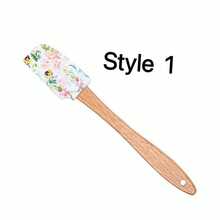 5/1 Printed Silicone Scraper, Detachable Wooden Handle, Kitchen Baking Tool, Home Cooking Utensil, Multiple Patterns Available - Multicolor - View 14