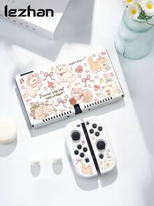 New Switch2 (2025) Game Console Accessories, 1pc Cartoon Cute Cat & Flower Pattern Protective Case, Compatible With Switch2, Switch NS/Switch OLED/Lite, Switch Game Console Accessories, Storage Bag, Switch Protective Case, Romantic Gift For Switch Players - Multicolor - View 5