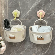 2pcs Kids Bathroom Wall-Mounted Storage Baskets, Drill-Free Multi-Function Shower Caddy - Multicolor - View 6