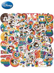 Disney 50入迪士尼官方授權米奇與好友防水卡通貼紙，適用水壺、筆電、電腦、手機、汽車、安全帽、車貼，趣味情人節禮物 - DSN-005 - 查看 6
