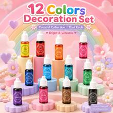 Colorful Gel Pigments - High Concentration Pigments, Soap Coloring Agents, Decorative Tools, DIY Silicone Mold Gel, Suitable For Baking Decoration, Soap Making (Stickers Randomly Included) - Multicolor - View 27