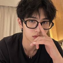 1pc Vintage Rectangular Fashion Clear Lens Glasses Unisex Y2K Style Minimalist Outfit Accessory Lightweight Comfortable - Multicolor - View 4