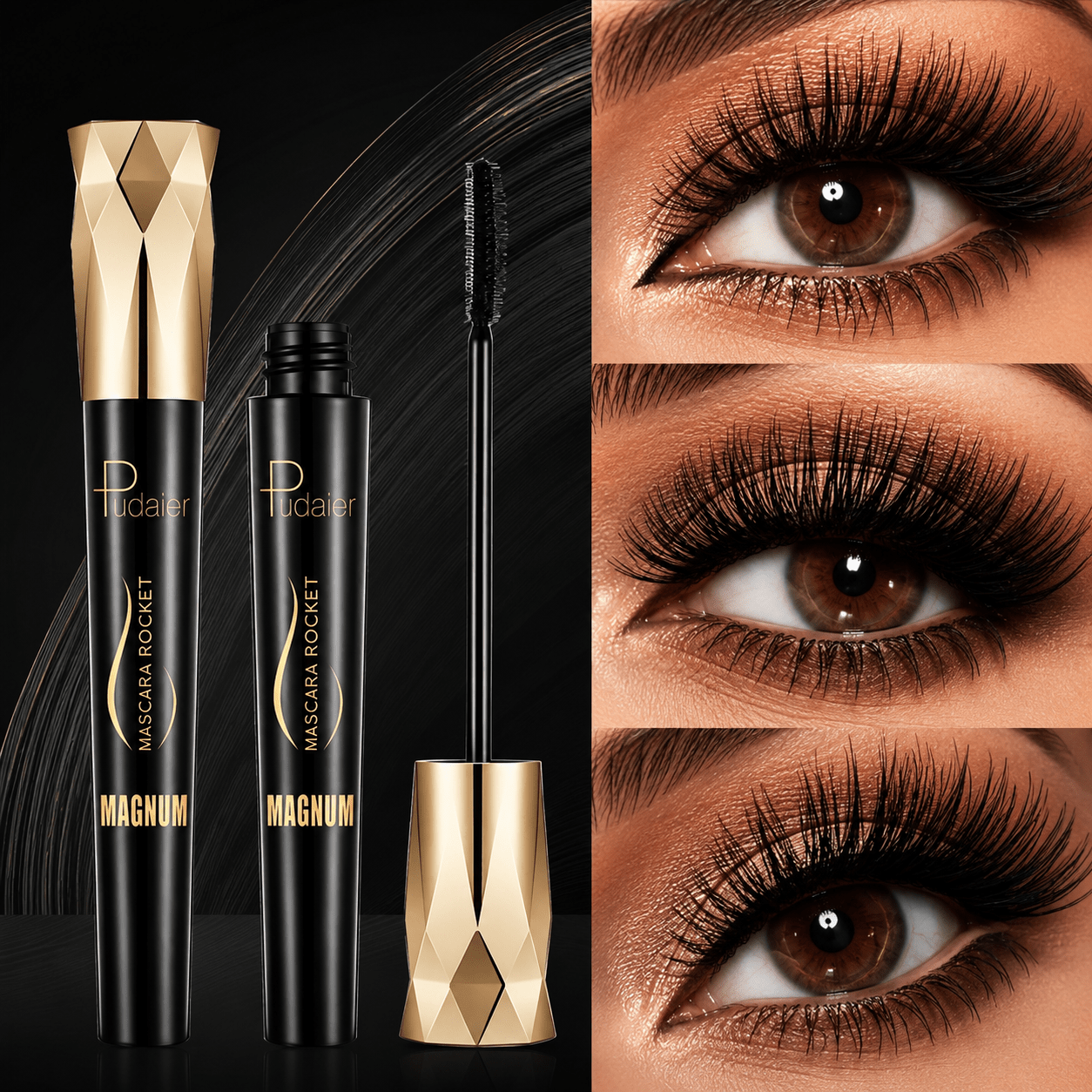 Shein Black Long-Lasting Volumizing Mascara - Thick & Full, No Flaking, No Clumping - Large Capacity, Easy Curl, Long-Lasting Lift!