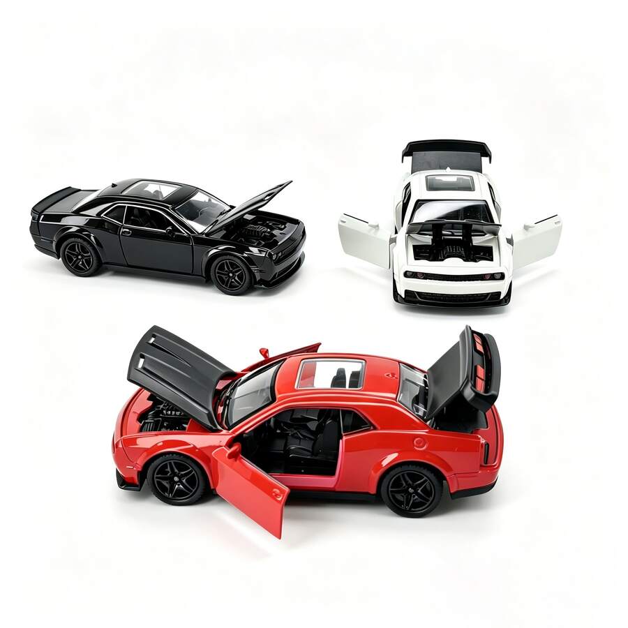 Supercar Model Kids Mini Realistic Racing Car Alloy Inertia Sports Car Desktop Ornament - White - View 1