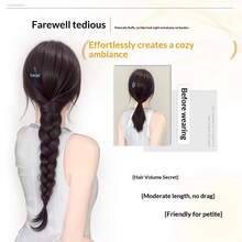 Wrap Around Low Ponytail Braided Synthetic Hair Heat Resistant Natural Hairpiece Fashion Hair Accessories For Women Daily Party, Halloween - Multicolor - View 3