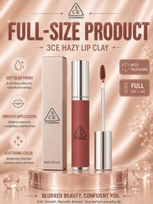 3CE HAZY LIP CLAY#WARM BROWNIE 4g，質地滑順不乾燥，顯色度高可疊加，適合黃色與白色膚色 - #WARM BROWNIE - 查看 6