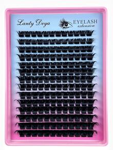 14 Filas de Racimos de Pestañas Postizas Segmentadas 160D, Gran Capacidad 168 Racimos Rizo DD Grueso y Voluminoso 10-18mm, Extensiones de Pestañas DIY para Principiantes, Adecuado para Uso Doméstico, Estilo Versátil para Desplazamientos y Fiestas - DD - Ver 5