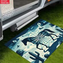 Retro Western Style Wild Horse Pattern Commercial Matting DoorMat, Colorful Western Design, As Both Kitchen Floor Mats, Drainage Mats,And Anti-Slip Door Mats. Household Items Decorations, Wedding Items, Souvenirs Daily Necessities, Office Decorations - Multicolor 20 - View 7