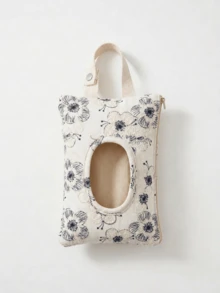 Tas Penyimpanan Tisu Gantung Bordir Elegan dan Lucu, Kotak Penyimpanan Tisu Motif Bunga dan Tanaman, Kotak Tisu, Kotak Penyimpanan Kertas Toilet Penting untuk Kamar Mandi dan Kamar Tidur, Kotak Tisu Mobil, Kotak Tisu Dekoratif - MultiWarna - View 12