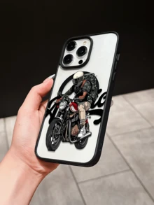 Étui de téléphone magnétique premium style moto rétro américain, compatible avec la charge sans fil, compatible avec 17promax 16/16PLUS/16PRO/16PROMAX/XR/XSMAX/11/11ProMax/12/12Pro/12ProMax/13/13Pro/13ProMax/14/14Pro/14Plus/14ProMax/15/15Pro/15Plus/15ProMax17 Mode/Cool/Influenceur - Noir - Voir 2