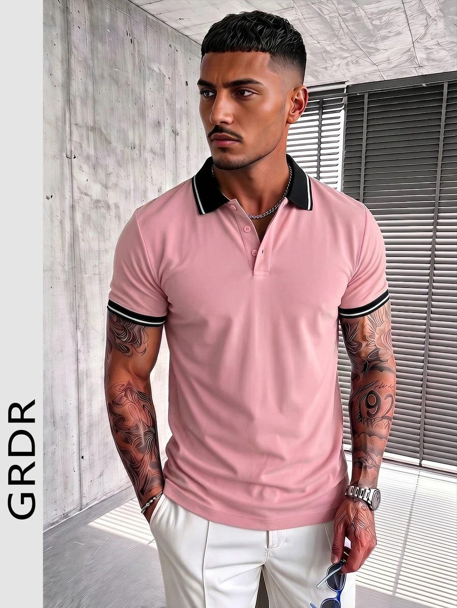 GRDR 男士时尚 Polo 短袖 T 恤 | 精致设计 | 夏季必备 | 百搭易配 | 展现您的风格