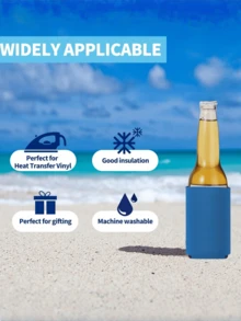 1/3/5pcs Multi-Color Neoprene Can Cooler Sleeve, 4mm Thick Insulation Anti-Condensation, Portable Beer Bottle Insulated Cup Holder, Outdoor Beach Party Camping Anti-Slip Drink Thermal Sleeve - View 7