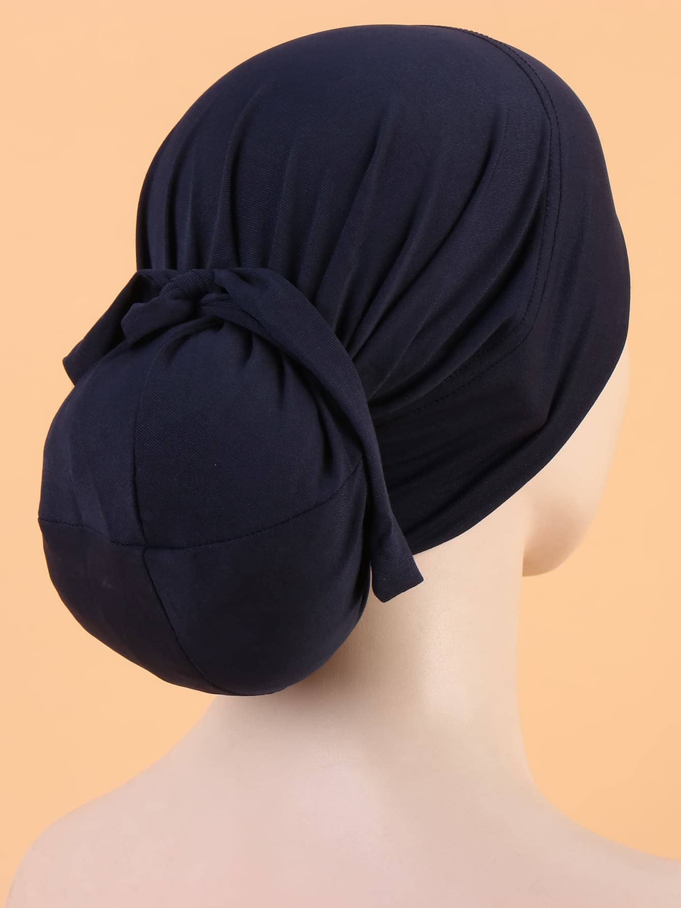 Tie-Up Headband Hat Suitable For Daily Wear - Navy - View 1