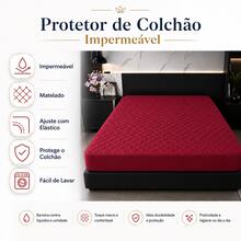 100% Waterproof Mattress Protector With All-Around Elastic - All Sizes - 紅色 - 查看 3