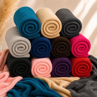 Kit 6 Mantas Cobertor Mantinha Fleece Microfibra Casal 1,80m x 2,00m Antialérgica