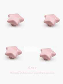 Cute Star Ceramic Nursery Drawer Knob, Single Hole Cabinet Pull Handle For Baby Dresser, Wardrobe, Closet & Changing Table Decor - Pentagram - View 8