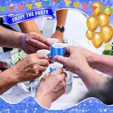 20pcs Mini Party Cups, 2oz Cups, Suitable For Party, Picnic, Wedding, Home, Office, Reusable Mother's Day Party Supplies - Multicolor - View 9