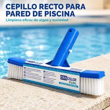 Straight Wall Pool Cleaning Brush, Ergonomic Design, Lightweight, Durable Bristles That Won't Scratch Surfaces, Robust Structure For Long Lifespan, Maintenance Accessory For All Types Of Private And Public Pools - 藍色 26*14cm - 查看 8