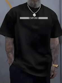 Camisetas gráficas para hombre, nueva marca de ropa de calle de verano, camiseta de manga corta estampada - Negro - Ver 1