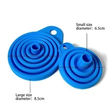 2Pcs Foldable Car Engine Funnel Silicone Liquid Funnel Washer Engine Oil Petrol Change Tools For Motorcycle Car Acesssories - Funnel - View 7