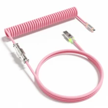 ATTACK SHARK Kabel Keyboard Melingkar MAMBASNAKE C01 Ultra RGB, Kabel Aviator USB-C Kustom Profesional untuk Keyboard Gaming, Desain Dual-Sleeved yang Stabil, 2m Type-C ke USB-A Hyper-Speed, Aviator Logam yang Dapat Dilepas untuk Gamer PC - View 19