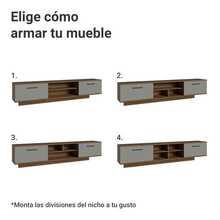 Madesa Agata TV Stand Rack With 2 Doors (Up To 80cm) - Multicolor - View 6