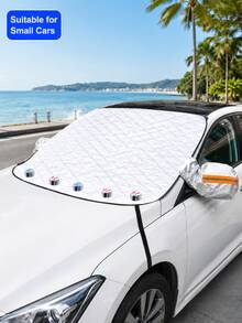 Pare-soleil de pare-brise avant de voiture, pare-soleil de pare-brise extérieur avec protection UV, rideau de soleil isolant thermique, couverture magnétique contre la neige, le givre et la glace, couverture de rétroviseur, imperméable et pliable toutes saisons, convient aux SUV et berlines, accessoires extérieurs de voiture - A - Voir 11
