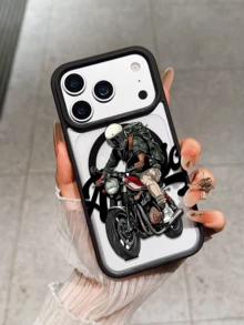 Étui de téléphone magnétique premium style moto rétro américain, compatible avec la charge sans fil, compatible avec 17promax 16/16PLUS/16PRO/16PROMAX/XR/XSMAX/11/11ProMax/12/12Pro/12ProMax/13/13Pro/13ProMax/14/14Pro/14Plus/14ProMax/15/15Pro/15Plus/15ProMax17 Mode/Cool/Influenceur - Noir - Voir 1