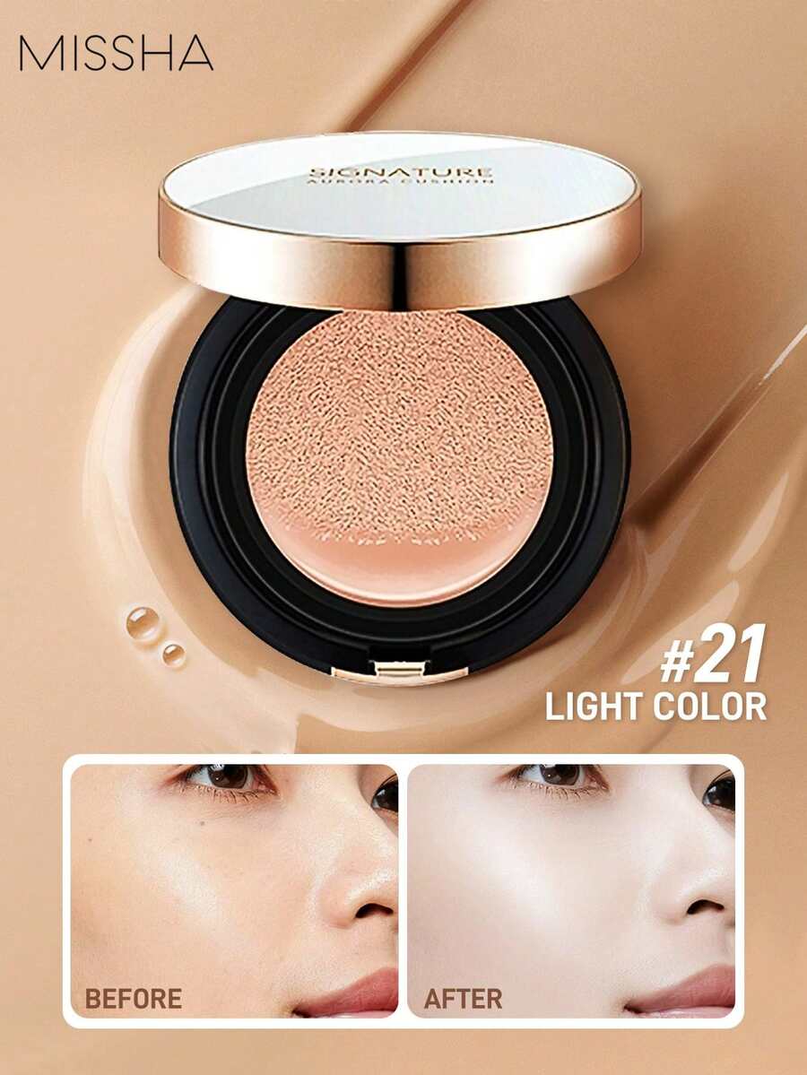MISSHA 液態粉底液 LSF45/PA+++ 雙重保濕 長效遮瑕 完美光澤 極適合節慶、送禮、婚禮、夏季、情人節與度假(含可替換補充版) - #21 LIGHT COLOR - 查看 1