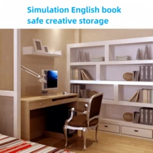 1pc Creative Book Safe, Key Lock Hidden Bedside Safe, Black Small/Medium/Large Sizes, Creative Simulated Small Storage Box, Suitable For Office, Bedroom And More - Black - View 11