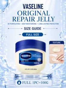 Vaseline Classic Repair Jelly Original 50g/100g, Repairs Dry Hands, Peeling Heels, And Rough Joints, Deeply Moisturizes, Soothes Extremely Dry Skin, Suitable For All Skin Types - 彩色 - 查看 12