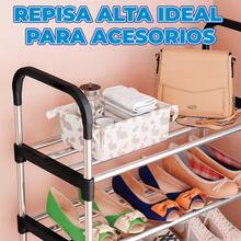 Metal Shoe Organizer Rack, Adjustable Shoe Rack Without Tools, Storage For Sneakers, Boots, Heels For Bedroom, Hallway, Closet - Silver - View 4