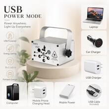 ضوء ليزر بتحكم صوتي USB، عرض ضوئي KTV ب- 6 ثقوب، ضوء مسرح، ضوء أجواء، ضوء إعلاني، مع جهاز تحكم عن بعد، مناسب لديكور الحفلات، الزفاف، هدية عيد الميلاد، عيد الميلاد، عيد الهالوين، الإضاءة التجارية، نادي الكاريوكي - ضوء متعدد الألوان - مشاهدة 10