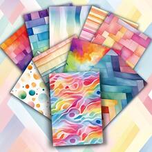 20pcs Heavy Color Watercolor Gradient Background Postcards - Junk Journal Paper, Classic Pin-Up Illustration, Collectible Decorative Painting Cards, Suitable For Scrapbooking And Handmade Crafts - View 5
