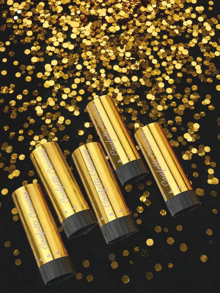 1/3/5pcs Party Handheld Confetti Poppers, Spring Flower Spray Cannon For Birthday Wedding Holiday Party, Party Decoration Supplies - Multicolor - View 1