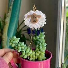Marcadores de plantas de interior lindos - Adorables accesorios para plantas suculentas, estacas de decoración para plantas en maceta, regalos de decoración de plantas encantadores, adecuados para amantes de las plantas - A - Ver 4