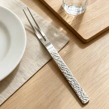 1/6/12pcs 304 Stainless Steel Fork Set, Polished Surface Tableware, Includes Small Forks And Fruit Forks, Suitable For Home, Restaurant, Kitchen, Daily Dining, Birthday Party And Holiday Gathering - Light Grey - View 6