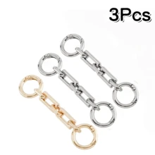 1Pc/2/3Pcs Bag Extension Chain Gold/Silver Color Optional Modification Accessory Chain Metal Texture Extended Chain Compatible With Underarm Bag Crossbody Bag Shoulder Strap Extension Buckle - Multicolor - View 17