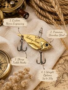 客製化釣魚誘餌－獨特個性化禮物送給爸爸、叔叔、丈夫－適合父親節、週年紀念、生日、畢業、情人節、婚禮、喬遷－魚形設計適合釣魚愛好者－慢生活聖誕裝飾，貼心禮物 - 多色 - 查看 5