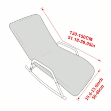 1pc Nordic Jacquard Rocking Chair Seat Cover, Stretchable & Removable, Casual Armchair Seat Cover For Living Room - Multicolor - View 2
