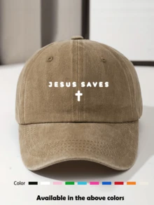 1pc Vintage Print Washed Distressed Soft Top Baseball Cap Unisex Travel Sun Protection Baseball Cap Dad Hat, Suitable For Daily Wear And Clothing Matching - Q - View 36