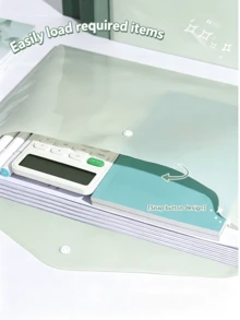 5件裝漸層色A4文件袋－純色大容量學生考卷與辦公文件收納袋，返校用品，返校季 - 多色 - 查看 4