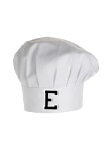 1pc A-Z Customized Chef Hat For Men And Women, Kitchen Cooking Cap Short Baker Hats For Baking Pizza Costume Party Favor - White - View 7