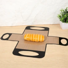 1/2pc Reusable Silicone Bread Sling, Silicone Toast Pan Liner & Dough Transfer Tool, One-Piece 4-Handle Design For Easy Removal Of Baked Bread, Non-Stick Surface, Easy To Clean, Fits 9x5 Inch 1.5lb Loaf Pan, Flexible Baking Accessory For Homemade Toast And European Bread, Space-Saving Storage - Multicolor - View 10