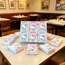Sanrio 9/18 小包/組 精緻手帕面紙，可愛 Hello Kitty 印花雪紡紙，便攜卡通圖案面紙，適合工作、春夏假期、畢業季、旅行配件、生日禮物、婚禮、餐廳、開學季、畢業季、節日派對等場合 - 卡通 - 查看 1