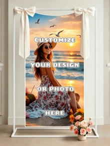 1pc Customizable Multi-Size Welcome Banner - Personalized Name/Date/Text, Event Decoration, Create Festive Atmosphere, Easy To Set Up, Durable Banner Fabric, Perfect For Weddings, Birthdays, Baby Showers And Other Occasions, Suitable For Pregnant Women - Multicolor - View 7