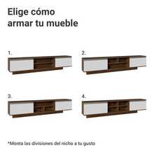 Madesa Glamy TV Stand Rack With 2 Doors, Up To 80cm 01 - Multicolor - View 6