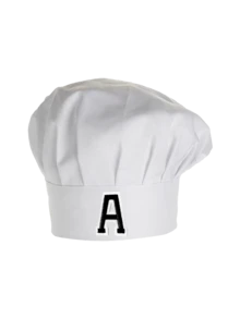 1pc A-Z Customized Chef Hat For Men And Women, Kitchen Cooking Cap Short Baker Hats For Baking Pizza Costume Party Favor - White - View 6