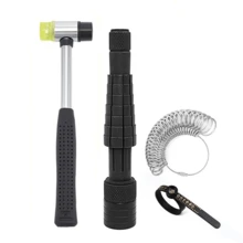KLONKEE 2/4件組戒指擴張器 + 25mm橡膠錘，金屬戒指拉伸器尺寸調整套件，小型便攜式戒指尺寸調整與修正工具，附戒指量尺，適用於鬆脫戒指、戒指尺寸調整與造型套組 - 彩色 - 查看 15