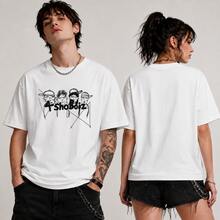 91POD  Jay Park Lngshot  Pure Cotton T Shirt For Men Summer  Aesthetic T Shirts Comfortable Harajuku Tees Big Size Printed Clothes-High Quality 4JDC - 白色 - 查看 14